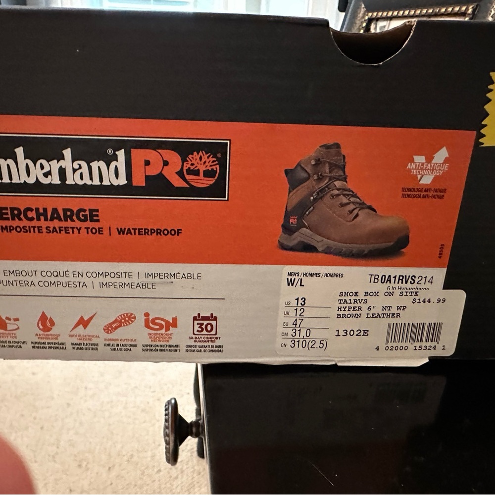Timberland PRO Men's Leather Boots in Brown and Orange - Picture 4 of 6